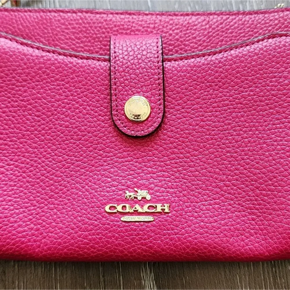 Coach Convertible Noa Pop Up Messenger In hot pink magenta purse wallet wristlet - Picture 4 of 16
